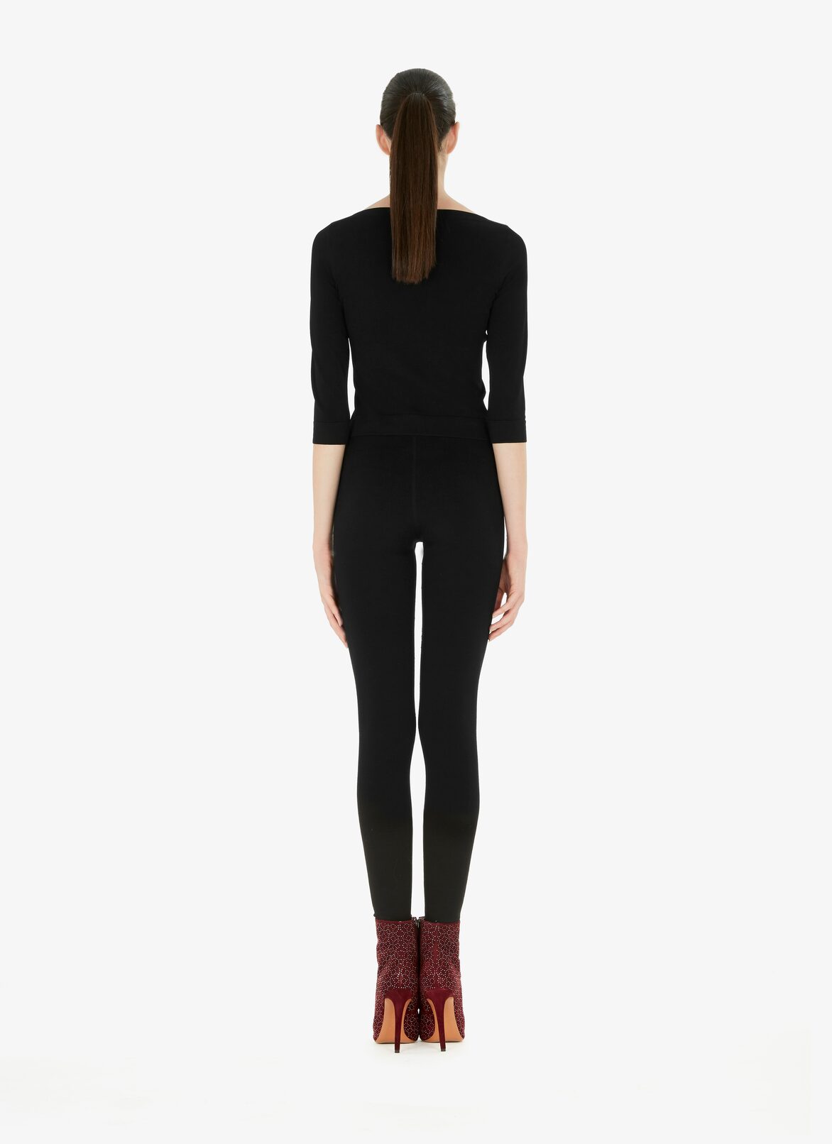 STILETTO ANKLE BOOTS  ALAÏA BLACKCURRANT STILETTO ANKLE BOOTS